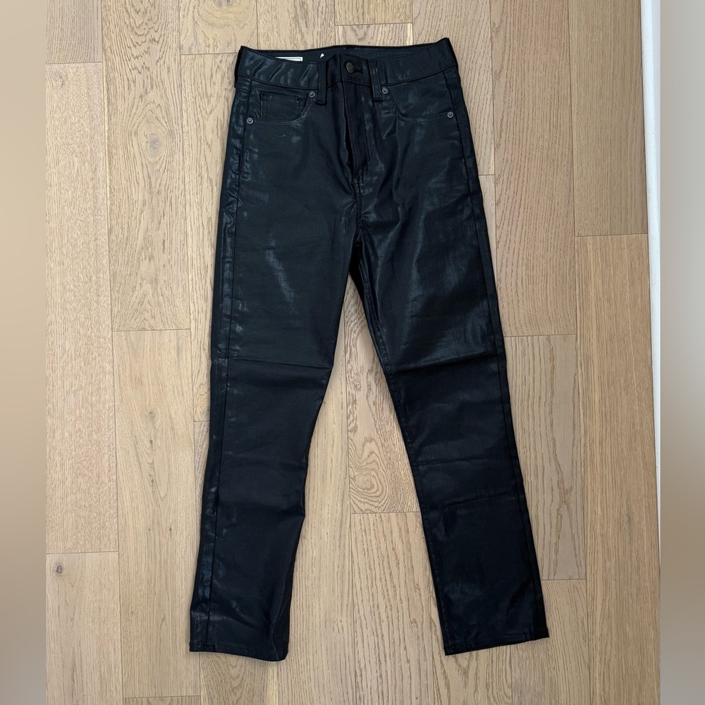 GAP Women’s Straight Coated Black Jeans